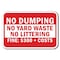Signmission 18 in Height, 0.12 in Width, Aluminum, 12" x 18", A-1218 No Dumping - NoDpYard A-1218 No Dumping - NoDpYard - alternate 1